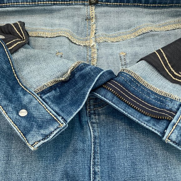 3 for $10 | Talbots Denim Skirt with Floral Embroidery - Picture 2 of 6